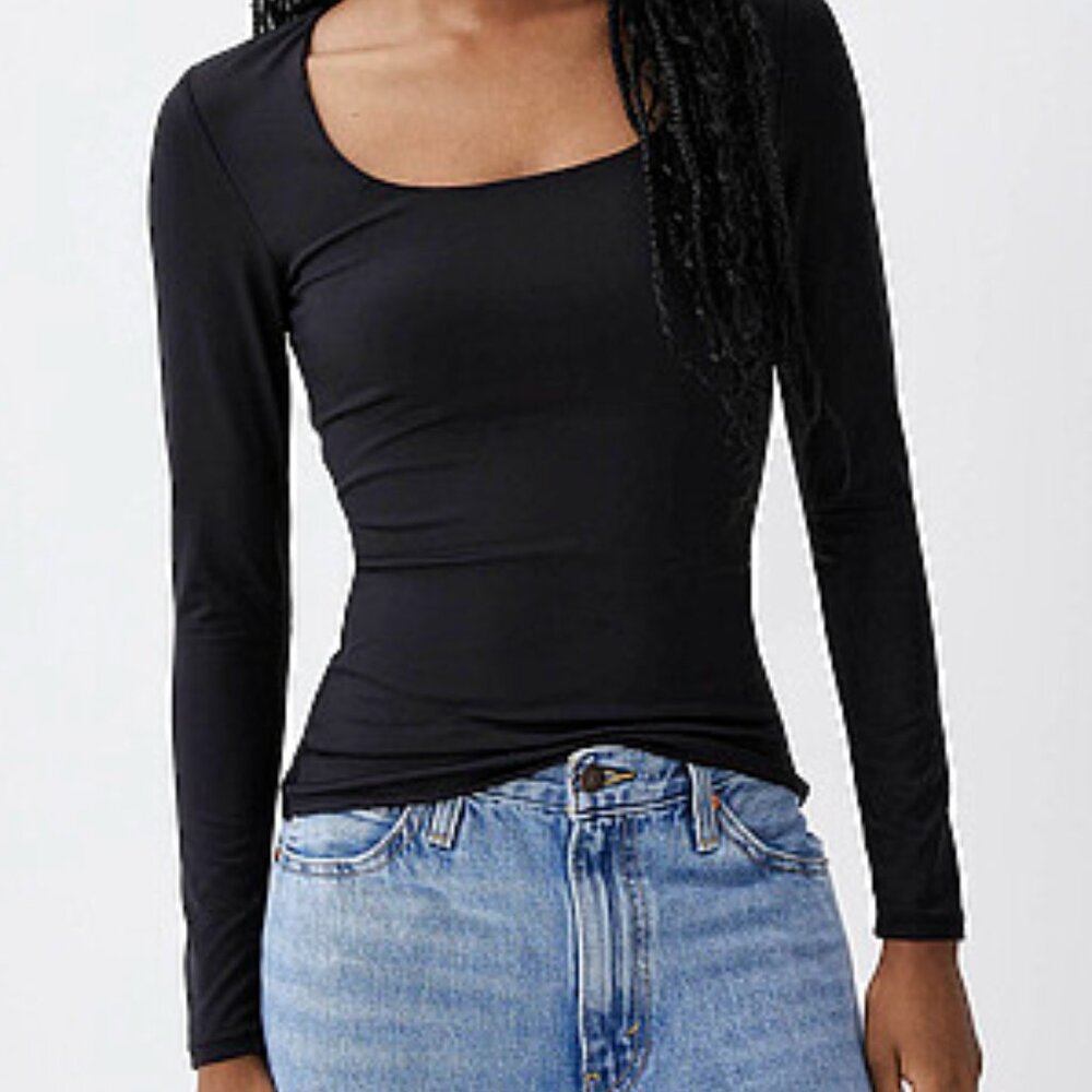 Black Second Skin Top from Simons (XS)
